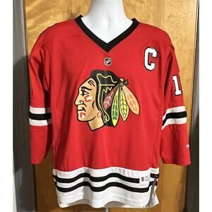 Jonathan Toews #19 Chicago Blackhawks Red Reebok Graphic Jersey SZ Youth L/XL